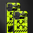neon travis scott x anti social social club glass case for oppo f19 pro image-2