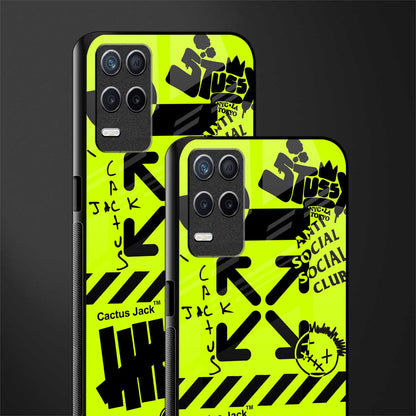 neon travis scott x anti social social club glass case for realme narzo 30 5g image-2
