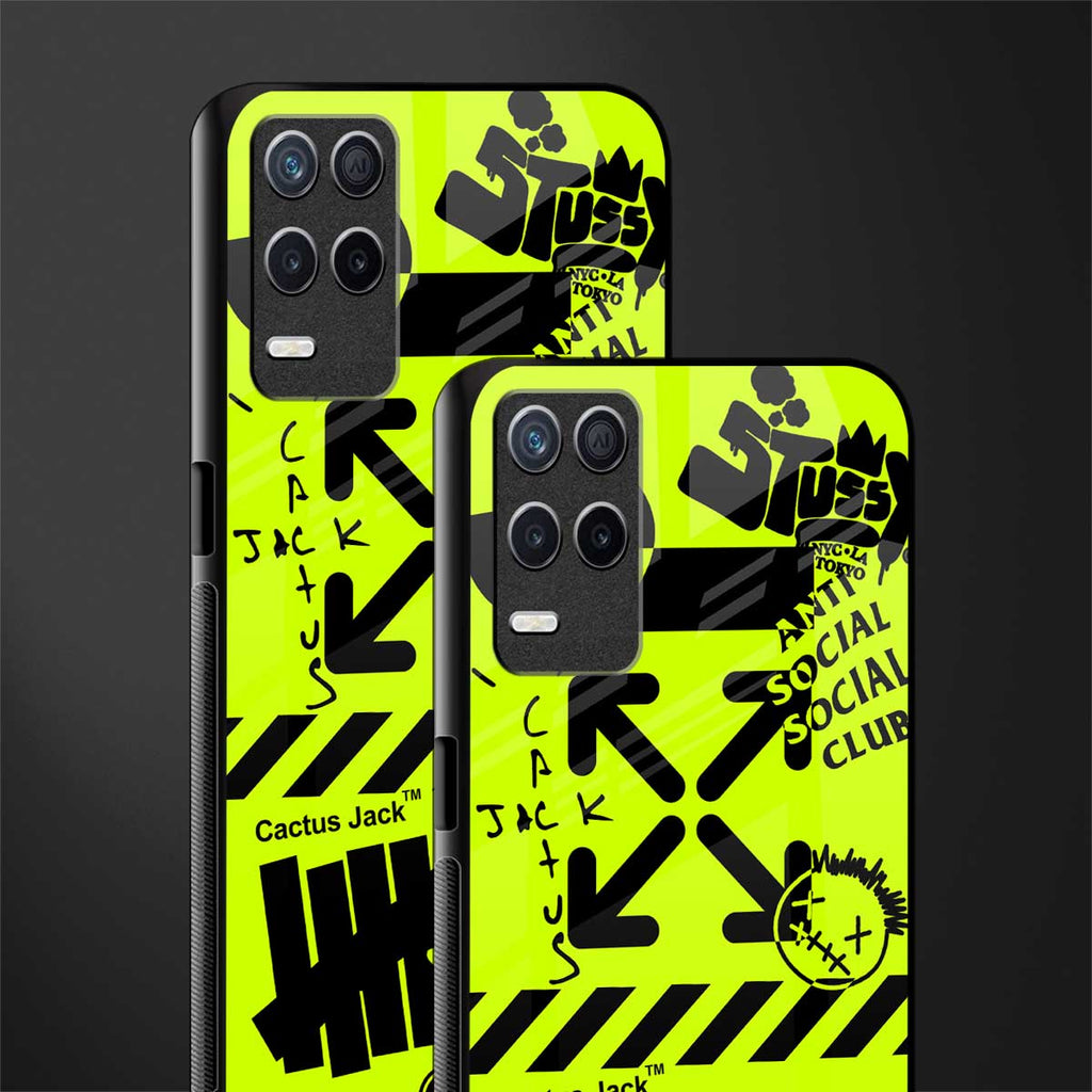 neon travis scott x anti social social club glass case for realme 8 5g image-2