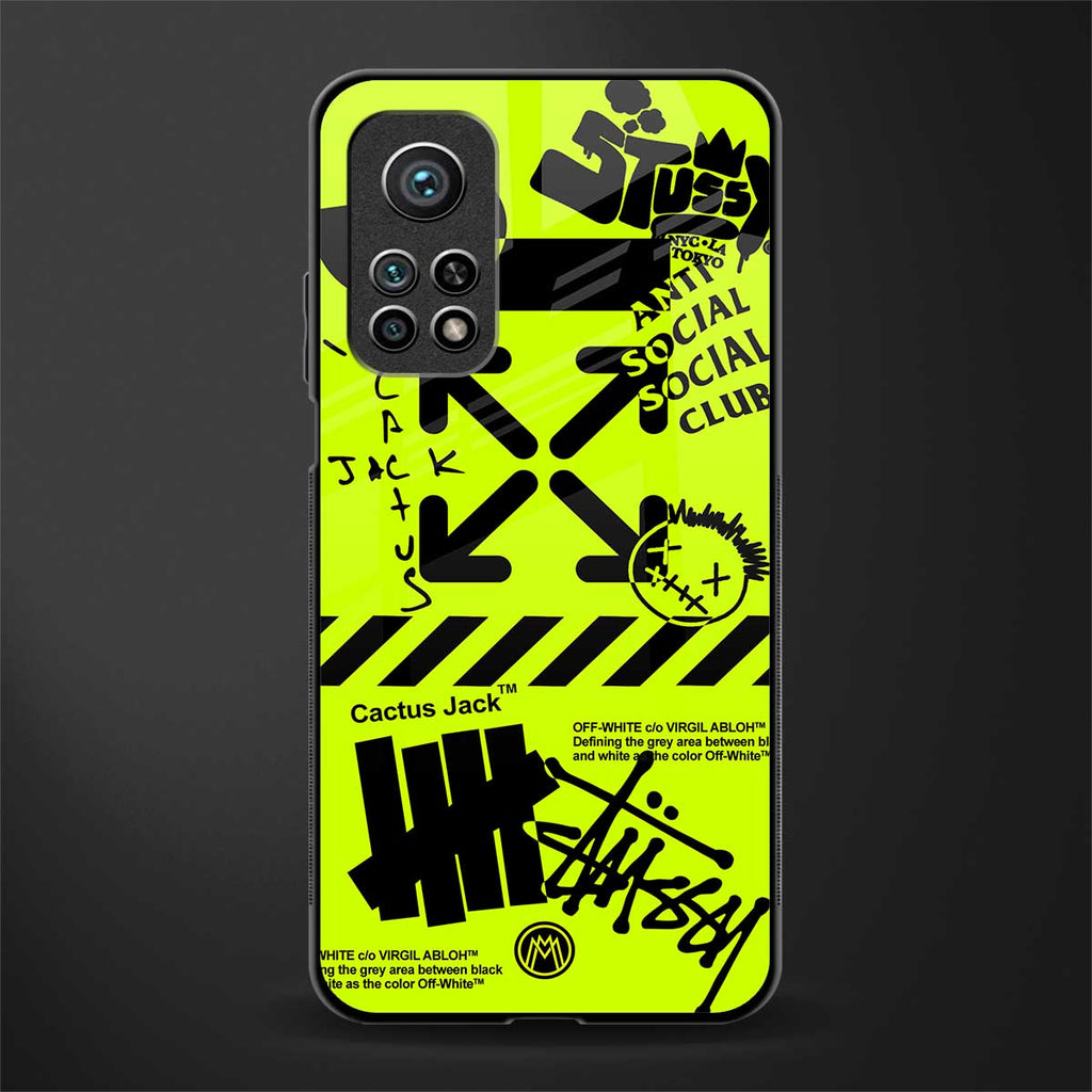 neon travis scott x anti social social club glass case for mi 10t 5g image