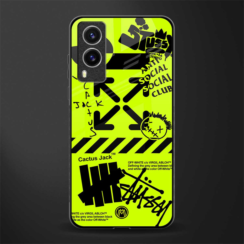 neon travis scott x anti social social club glass case for vivo v21e 5g image