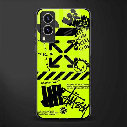 neon travis scott x anti social social club glass case for vivo v21e 5g image