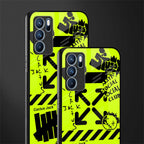 neon travis scott x anti social social club glass case for oppo reno6 pro 5g image-2
