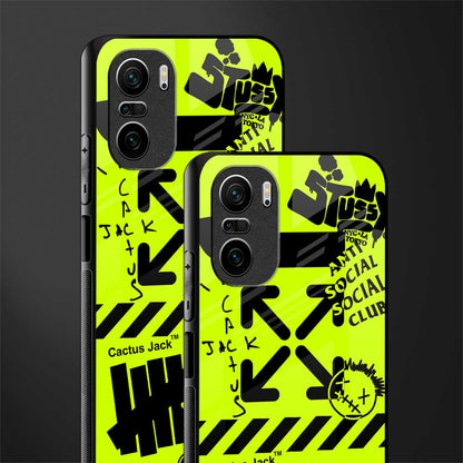 neon travis scott x anti social social club glass case for mi 11x 5g image-2