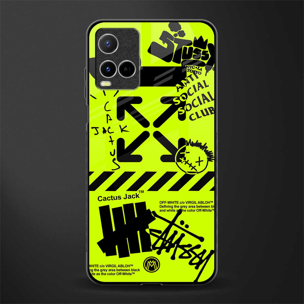 neon travis scott x anti social social club glass case for vivo y21 image
