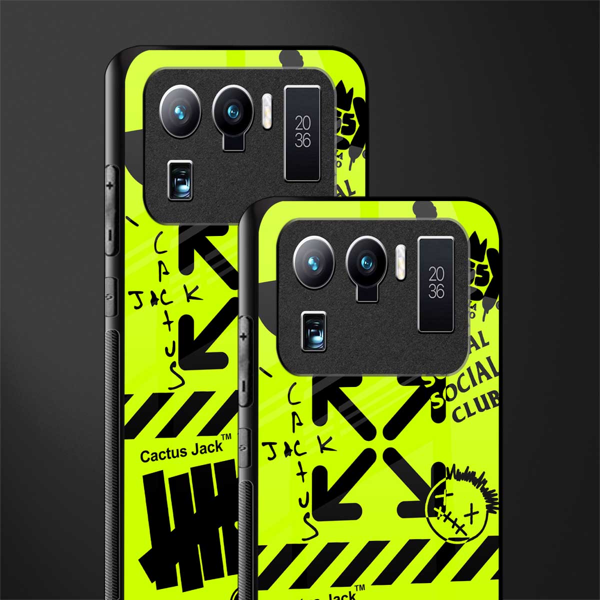 neon travis scott x anti social social club glass case for mi 11 ultra 5g image-2