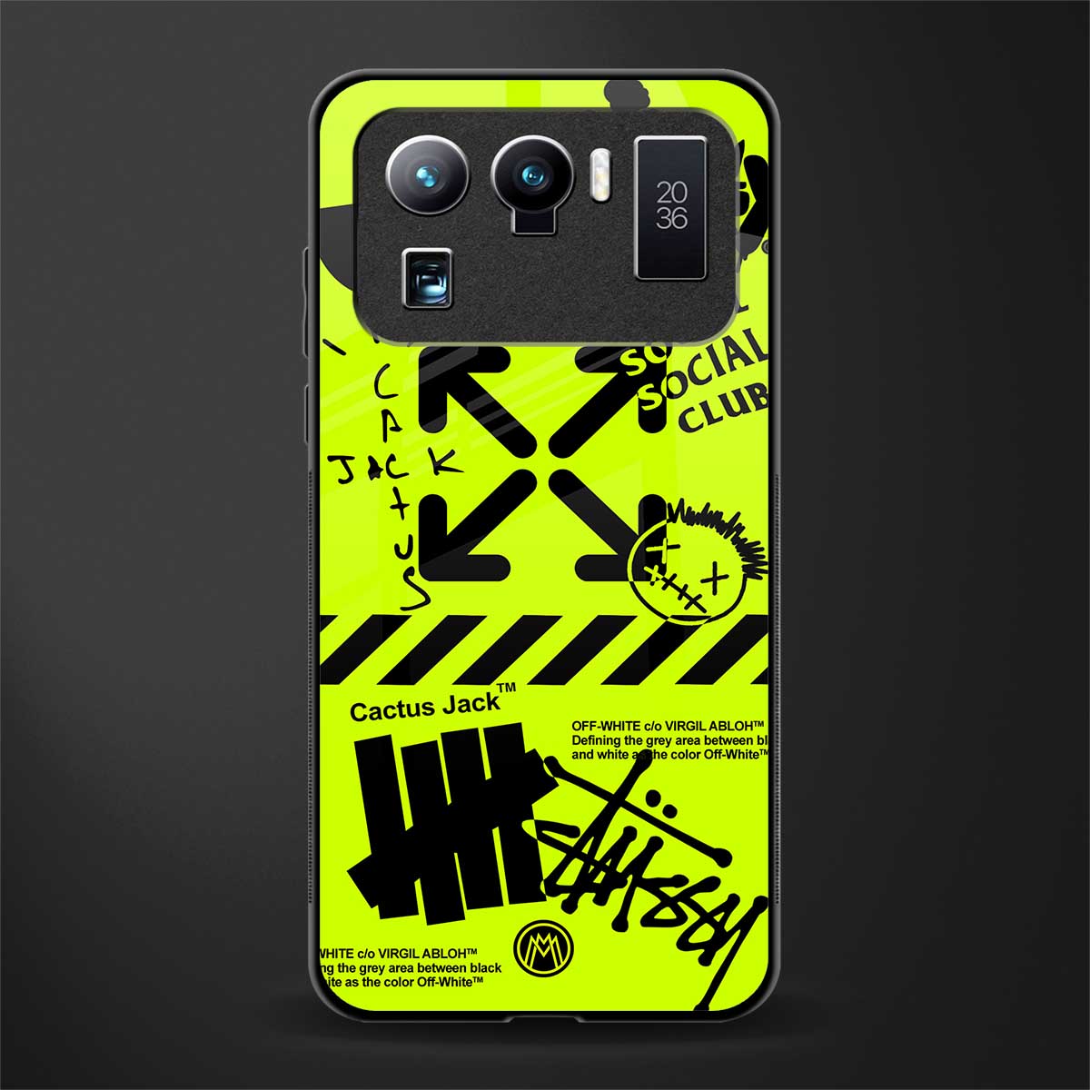 neon travis scott x anti social social club glass case for mi 11 ultra 5g image