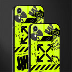 neon travis scott x anti social social club glass case for iphone xr image-2