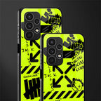 neon travis scott x anti social social club back phone cover | glass case for samsung galaxy a13 4g