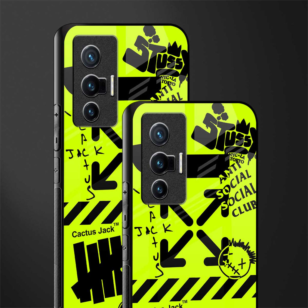 neon travis scott x anti social social club glass case for vivo x70 image-2