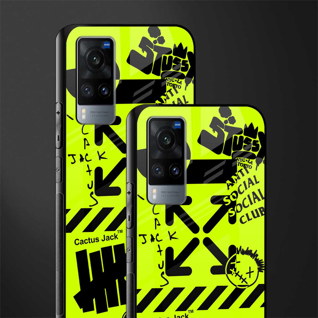 neon travis scott x anti social social club glass case for vivo x60 image-2