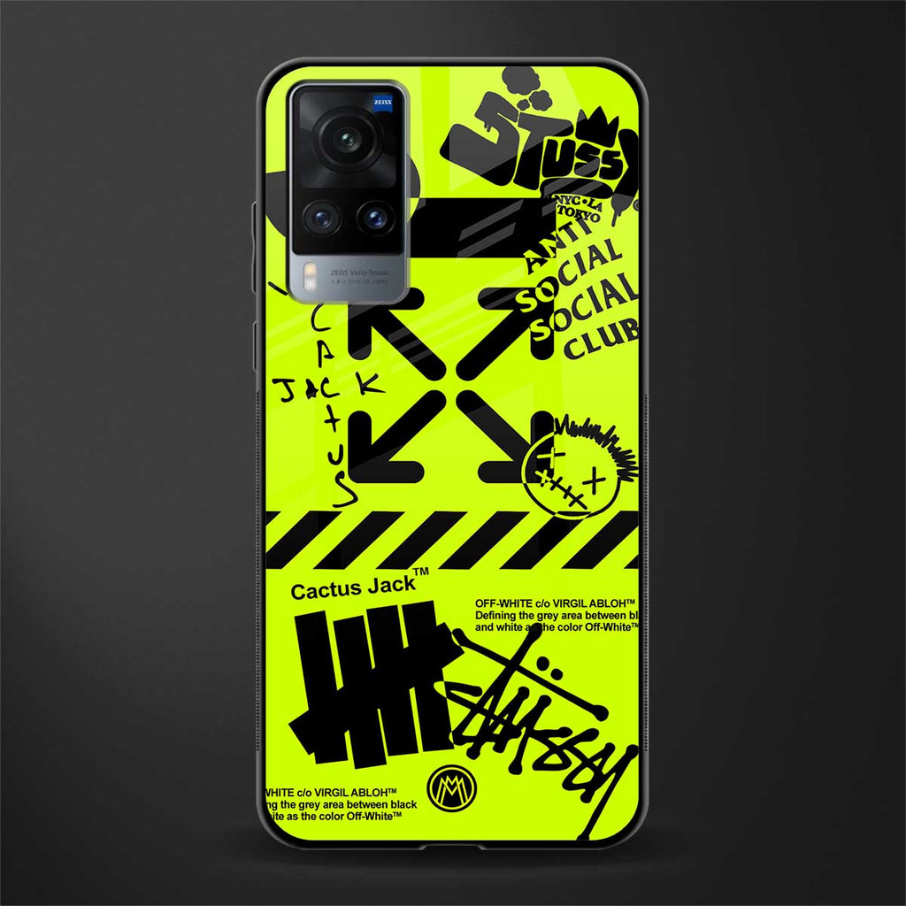 neon travis scott x anti social social club glass case for vivo x60 image