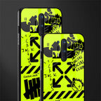 neon travis scott x anti social social club glass case for oneplus 8 pro image-2