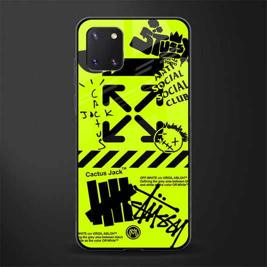 neon travis scott x anti social social club glass case for samsung a81 image