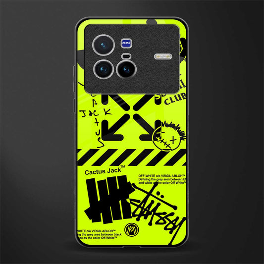 neon travis scott x anti social social club glass case for vivo x80 image