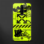 neon travis scott x anti social social club glass case for oneplus 8 image
