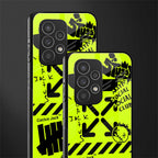 neon travis scott x anti social social club back phone cover | glass case for samsung galaxy a33 5g
