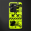 neon travis scott x anti social social club back phone cover | glass case for vivo v25 pro 5g