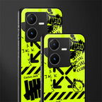 neon travis scott x anti social social club back phone cover | glass case for vivo y22