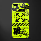 neon travis scott x anti social social club glass case for iphone 8 plus image