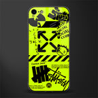 neon travis scott x anti social social club glass case for iphone se 2020 image