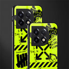 neon travis scott x anti social social club back phone cover | glass case for oneplus 11