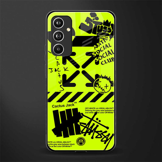 neon travis scott x anti social social club back phone cover | glass case for samsung galaxy a54 5g