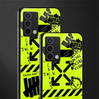 neon travis scott x anti social social club back phone cover | glass case for oppo a74 4g