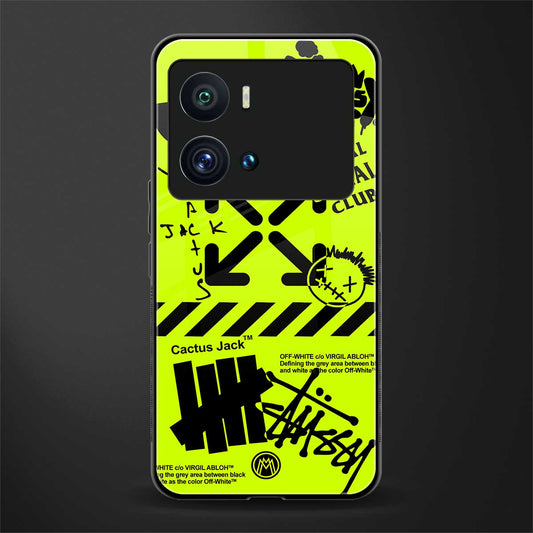 neon travis scott x anti social social club back phone cover | glass case for iQOO 9 Pro