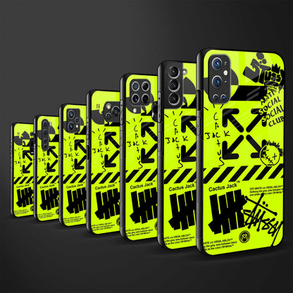 neon travis scott x anti social social club back phone cover | glass case for samsung galaxy a14 5g