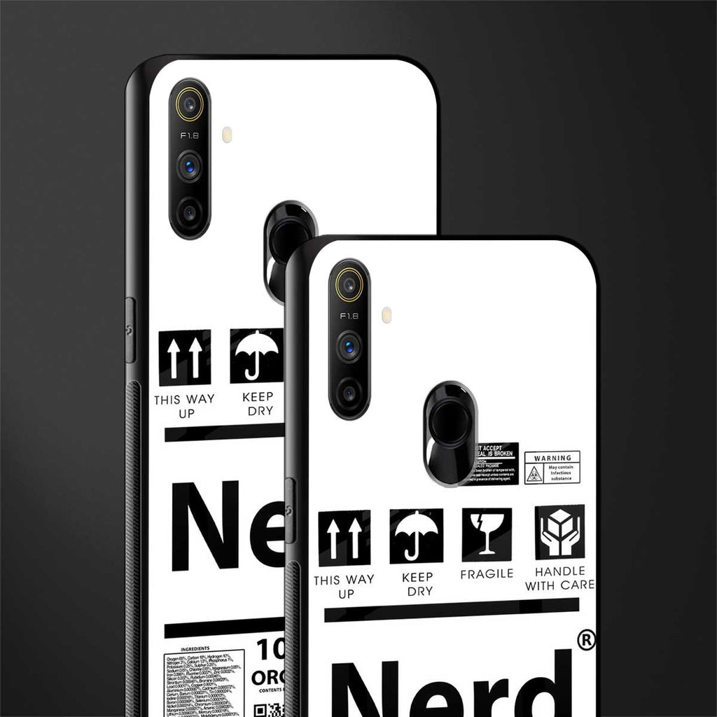 nerd white label glass case for realme narzo 10a image-2