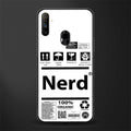 nerd white label glass case for realme narzo 10a image