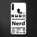 nerd white label glass case for realme narzo 20a image