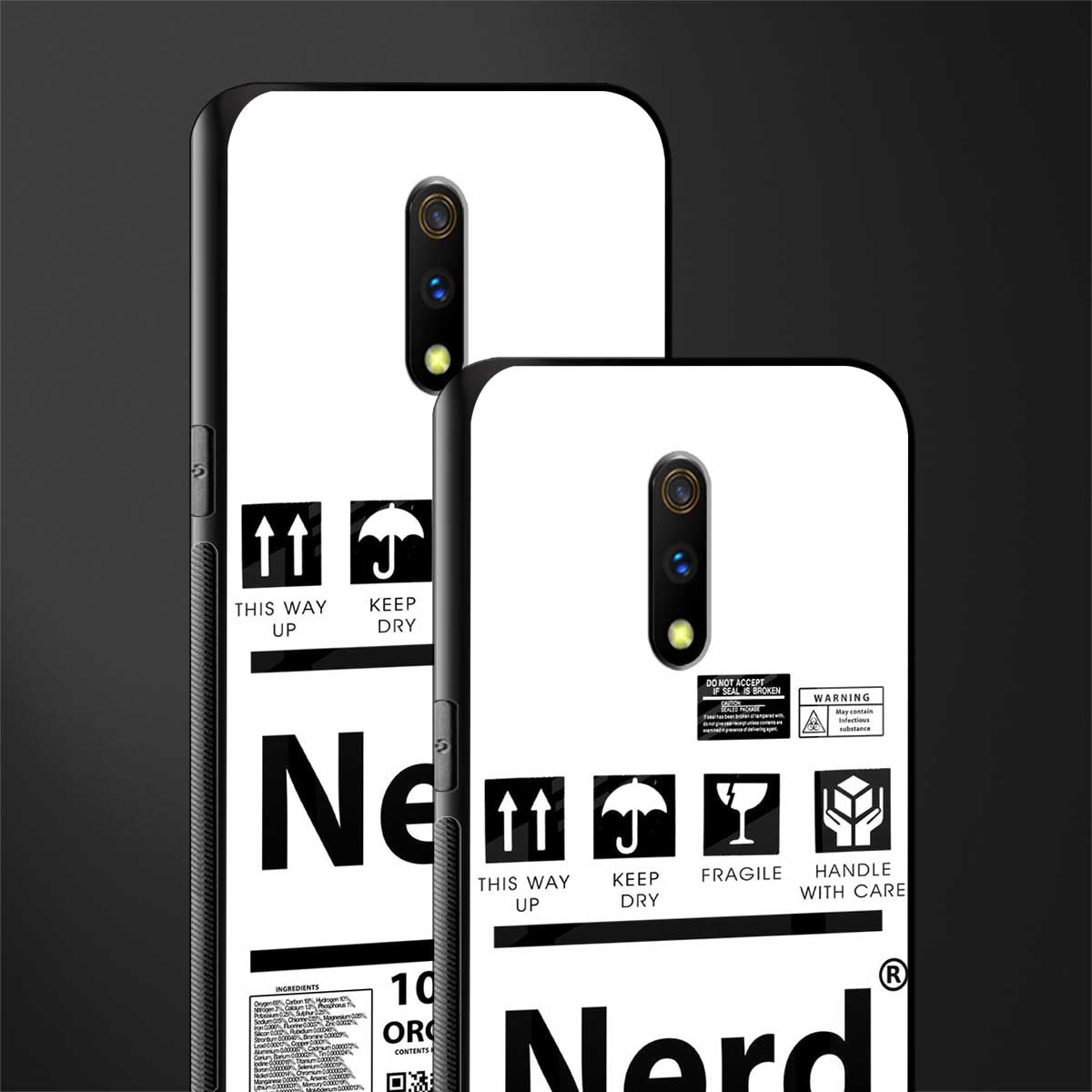 nerd white label glass case for oppo k3 image-2