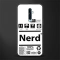 nerd white label glass case for oppo reno 2z image