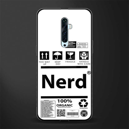 nerd white label glass case for oppo reno 2f image