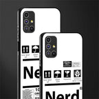 nerd white label glass case for samsung galaxy m31s image-2