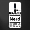 nerd white label glass case for oppo f11 pro image