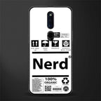 nerd white label glass case for oppo f11 pro image