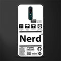 nerd white label glass case for oppo f11 image