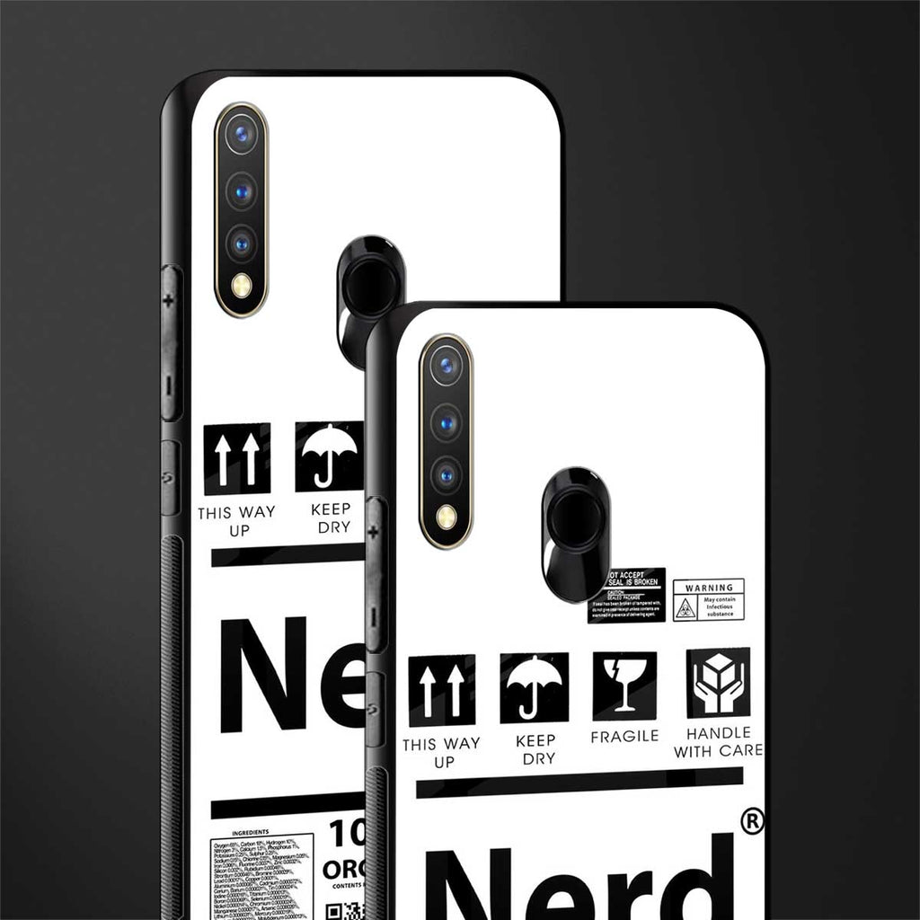 nerd white label glass case for vivo u20 image-2
