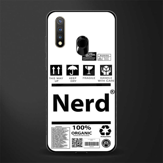nerd white label glass case for vivo y19 image