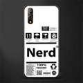 nerd white label glass case for vivo z1x image