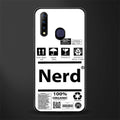 nerd white label glass case for vivo z1 pro image