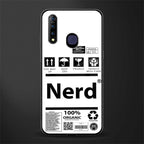 nerd white label glass case for vivo z1 pro image