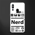 nerd white label glass case for vivo v15 image