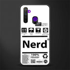 nerd white label glass case for realme 5i image