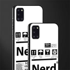 nerd white label glass case for samsung galaxy a31 image-2
