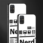 nerd white label glass case for samsung galaxy a51 image-2