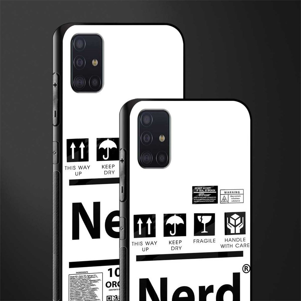 nerd white label glass case for samsung galaxy a71 image-2